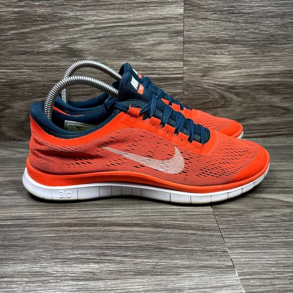 Nike Shoes - Nike Free 3.0 V4 Orange/Green Men's Athletic Running Shoes Size 9